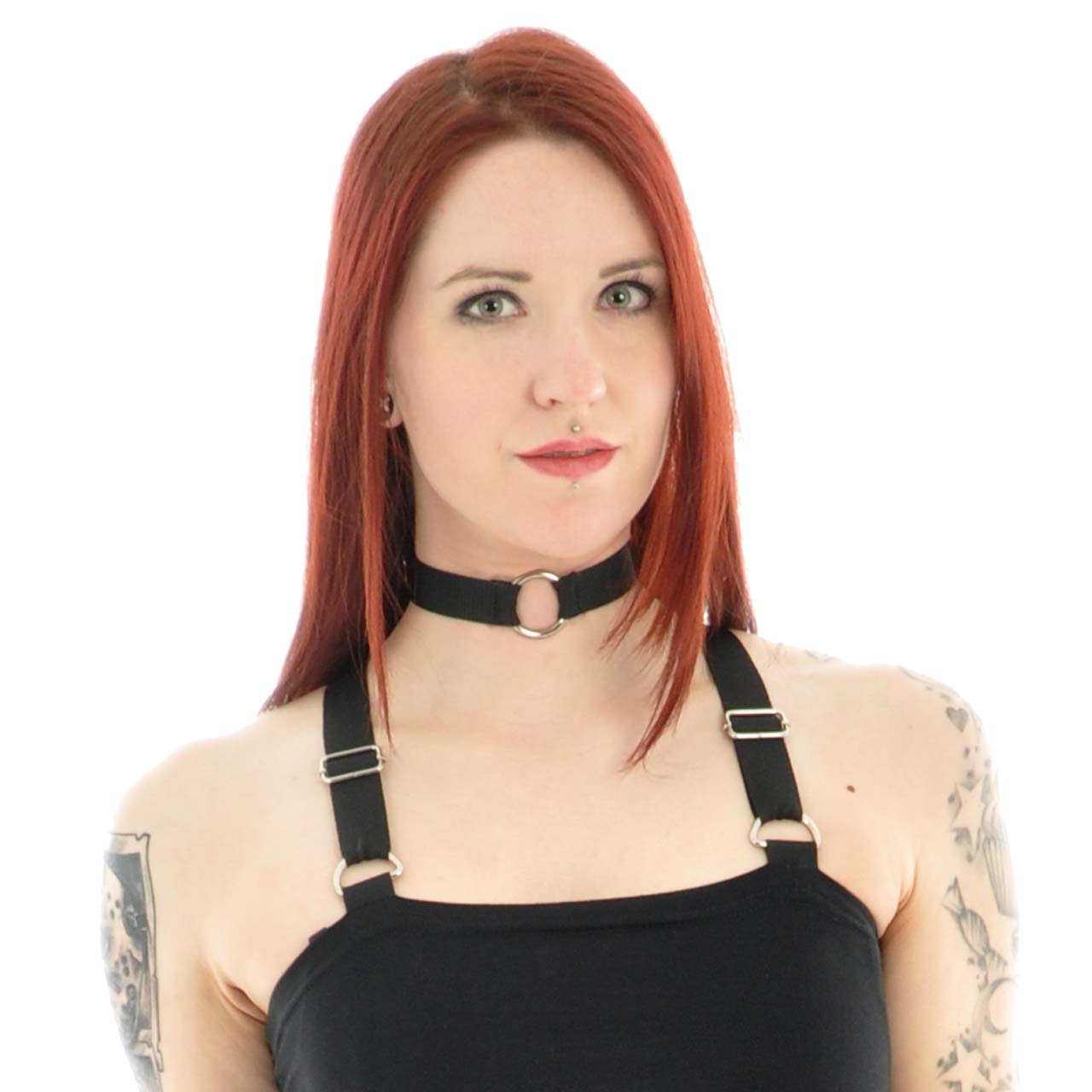 Gothic Halsband mit einem Ring