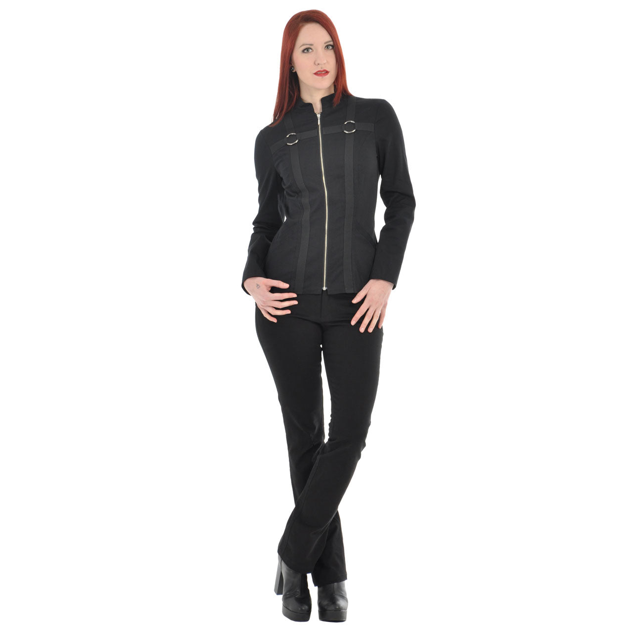 Gothic Damenjacke Titanium