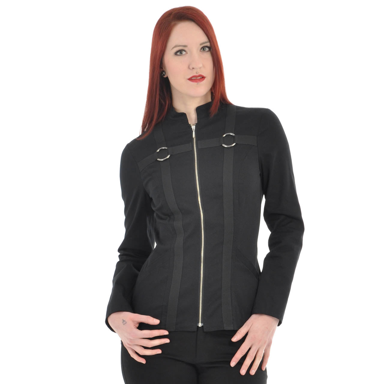 Gothic Damenjacke Titanium