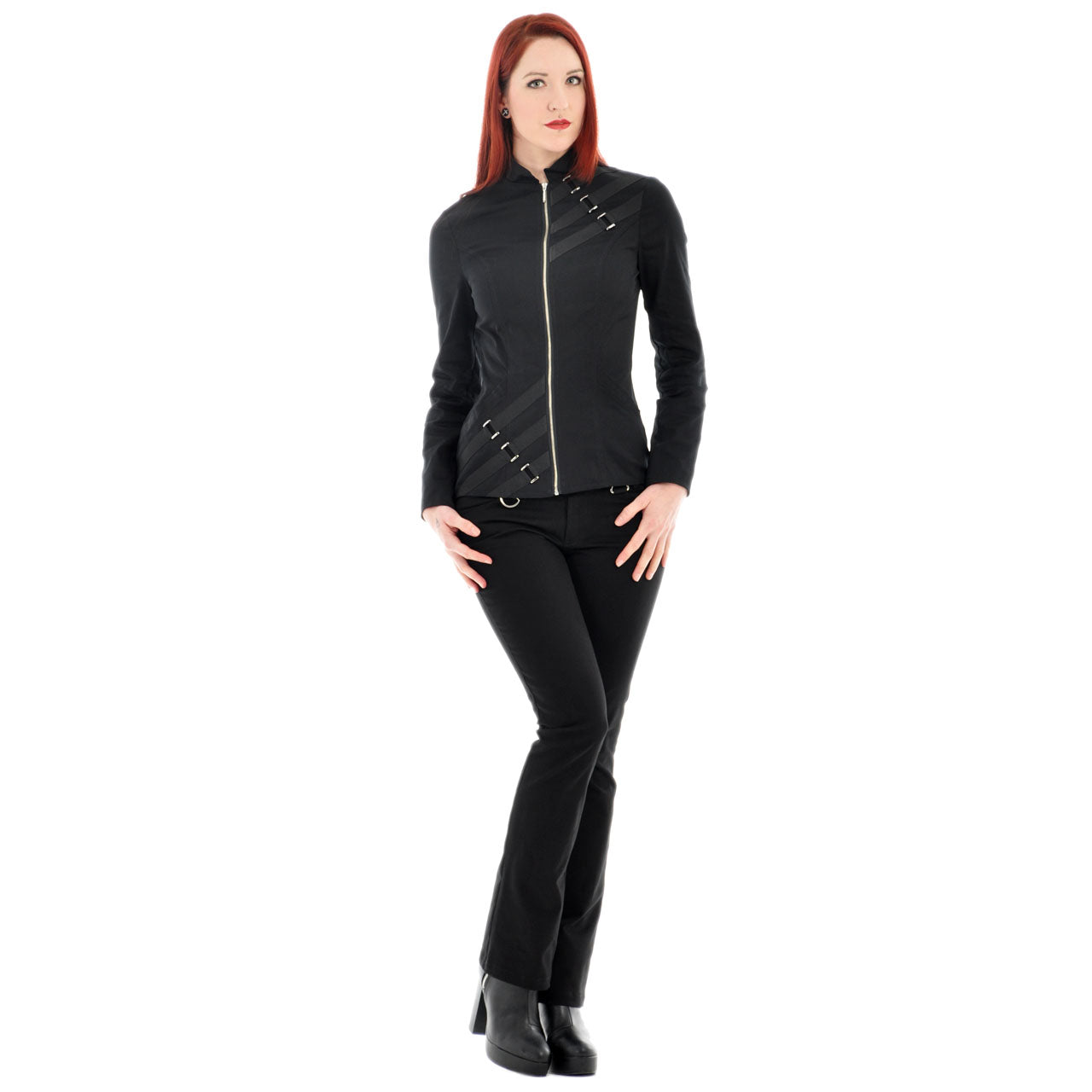 Gothic Damenjacke Zirconium