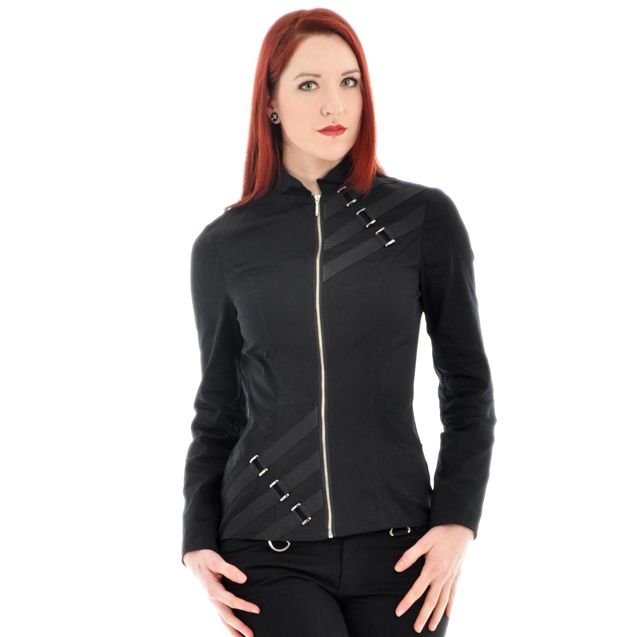 Gothic Damenjacke Zirconium