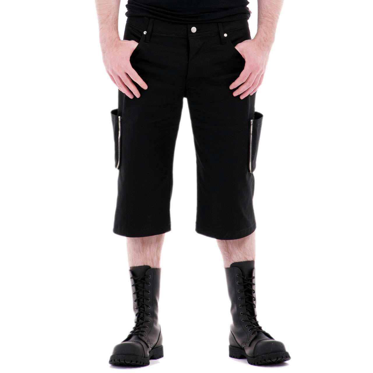 Kurze Gothic Herrenhose Nitrogenium