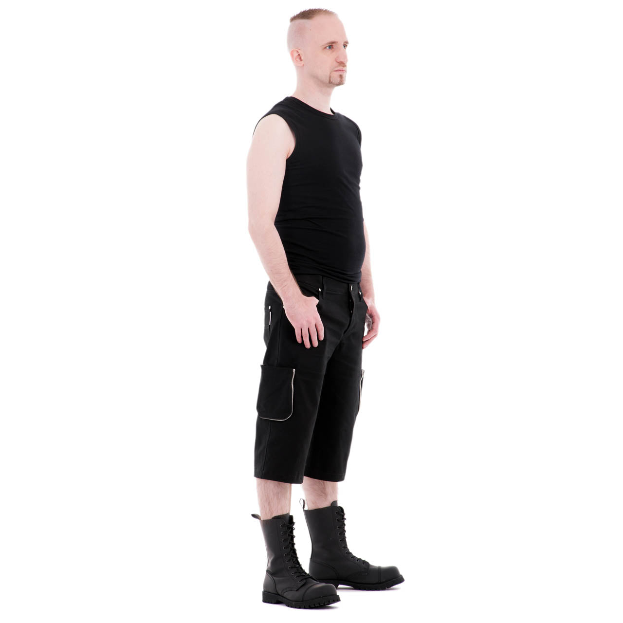 Kurze Gothic Herrenhose Nitrogenium