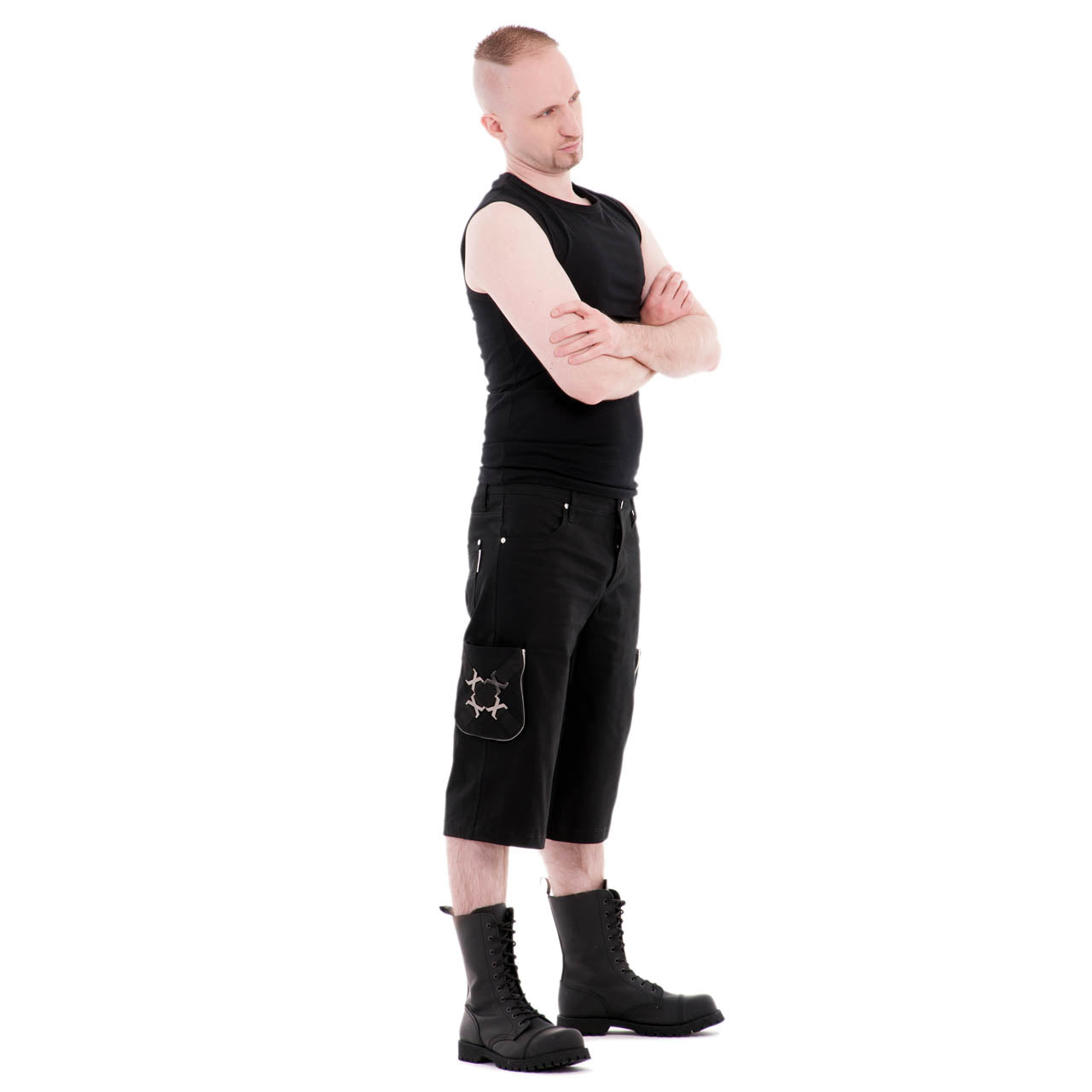 Kurze Gothic Herrenhose Xenon