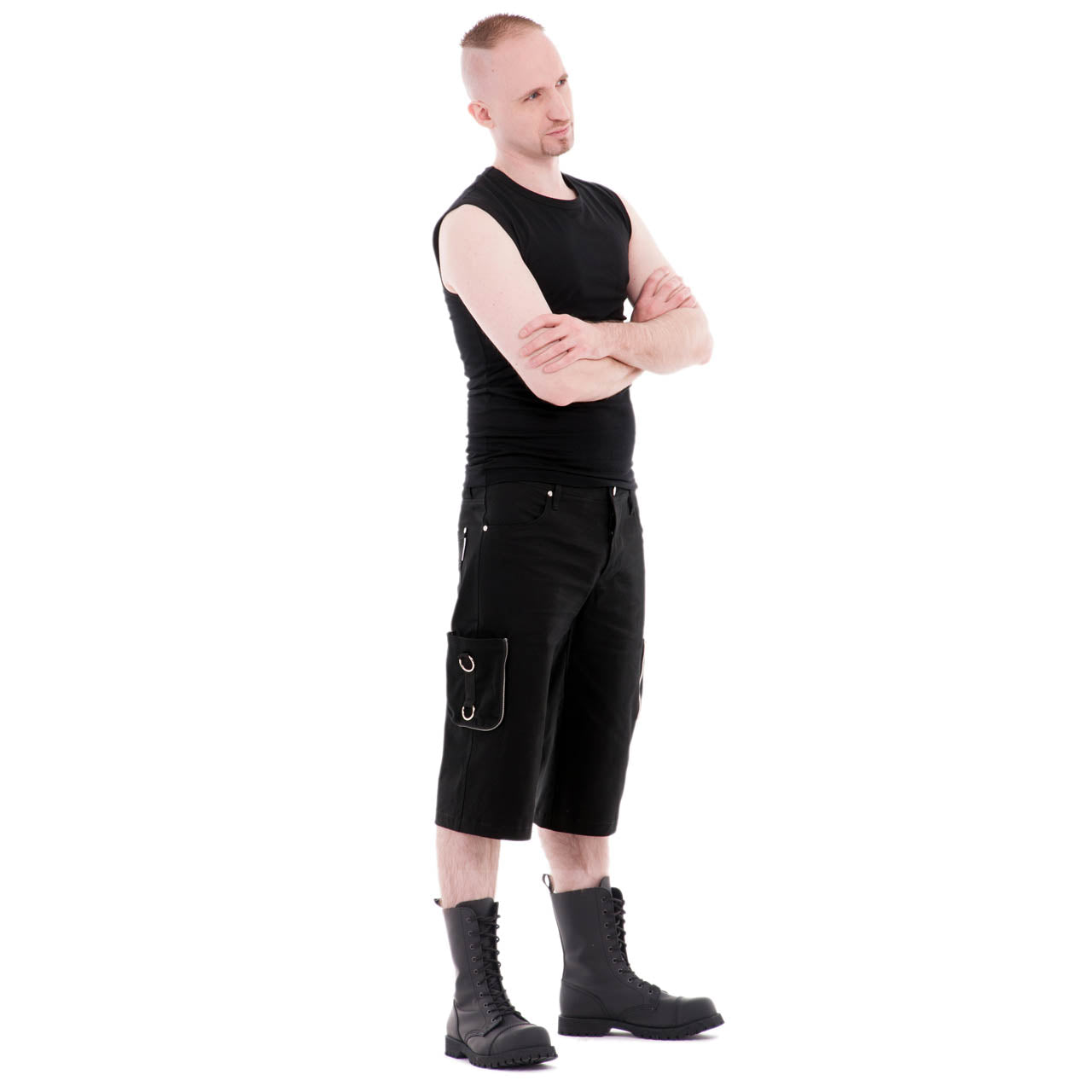 Kurze Gothic Herrenhose Vanadium