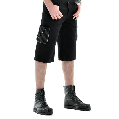 Kurze Gothic Herrenhose Zirconium