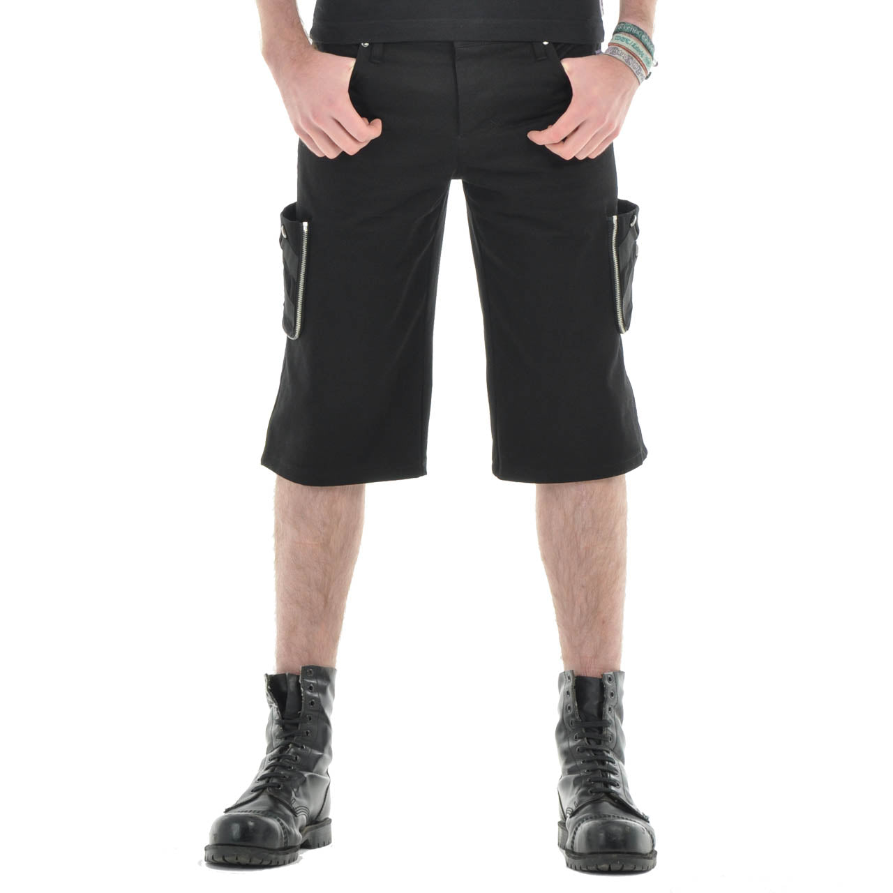 Kurze Gothic Herrenhose Zirconium