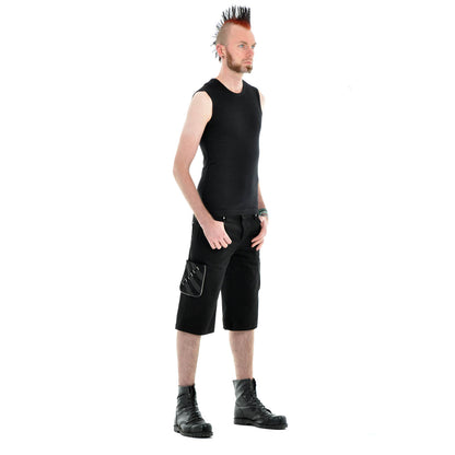 Kurze Gothic Herrenhose Zirconium